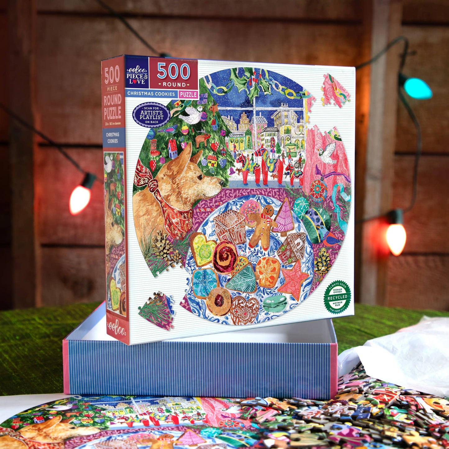 Christmas Cookies 500 Piece Round Puzzle