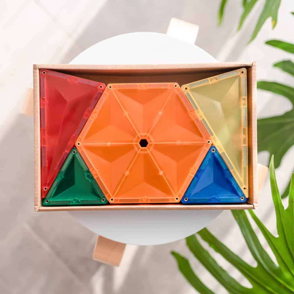 CONNETIX Rainbow Geometry Pack, 30 Pieces