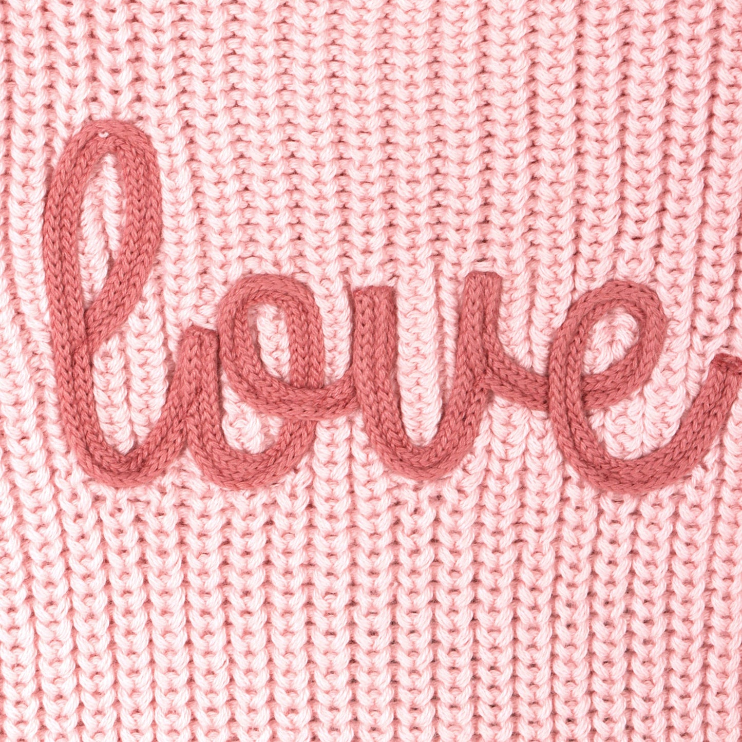 Love Embroidered Knit Baby Sweater