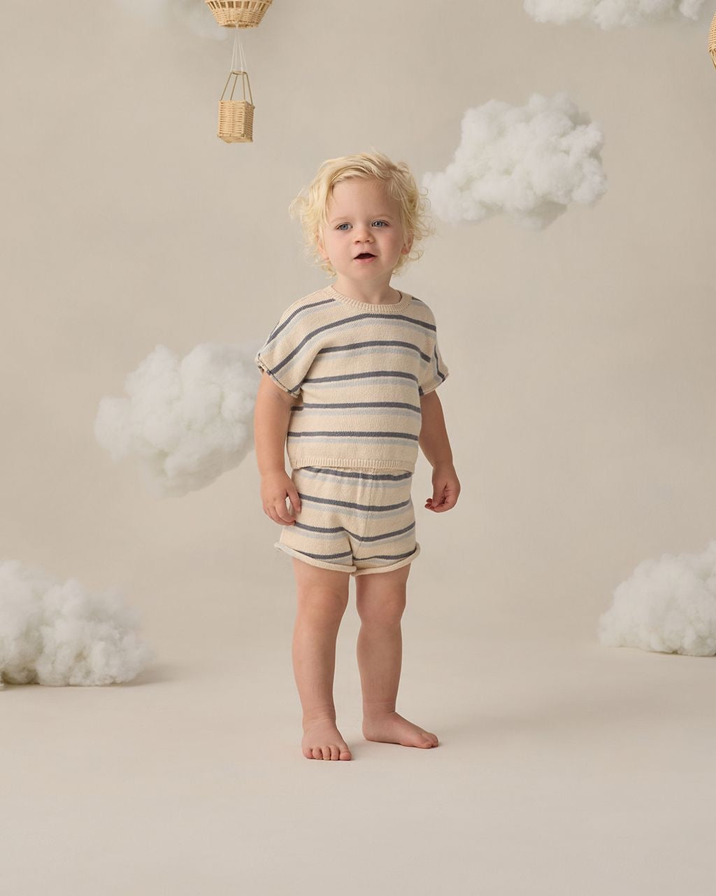 Relaxed Ocean Stripe Summer Knit Set