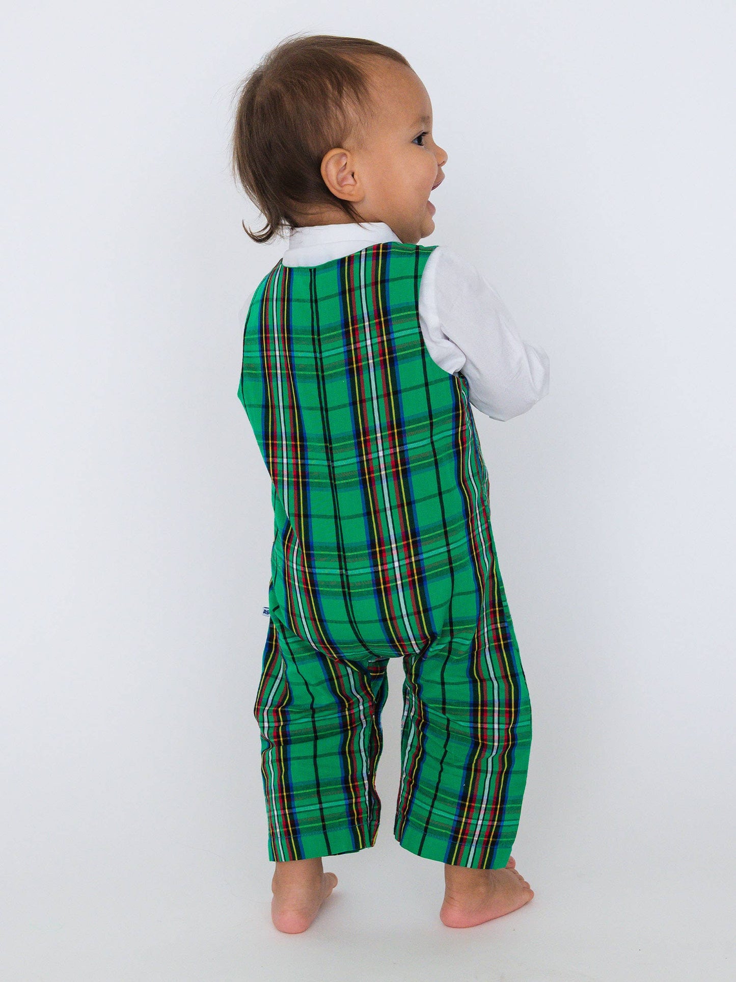 Nicholas Plaid Longall Romper Set