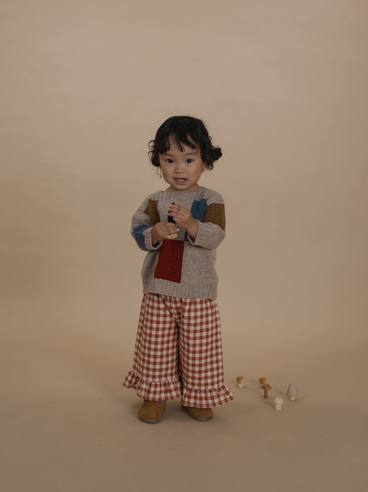 Paprika Gingham Frill Culottes