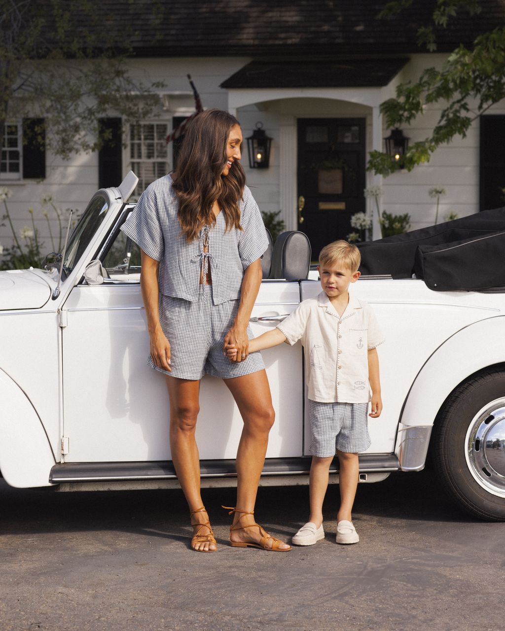 Marine Gingham Perry Shorts