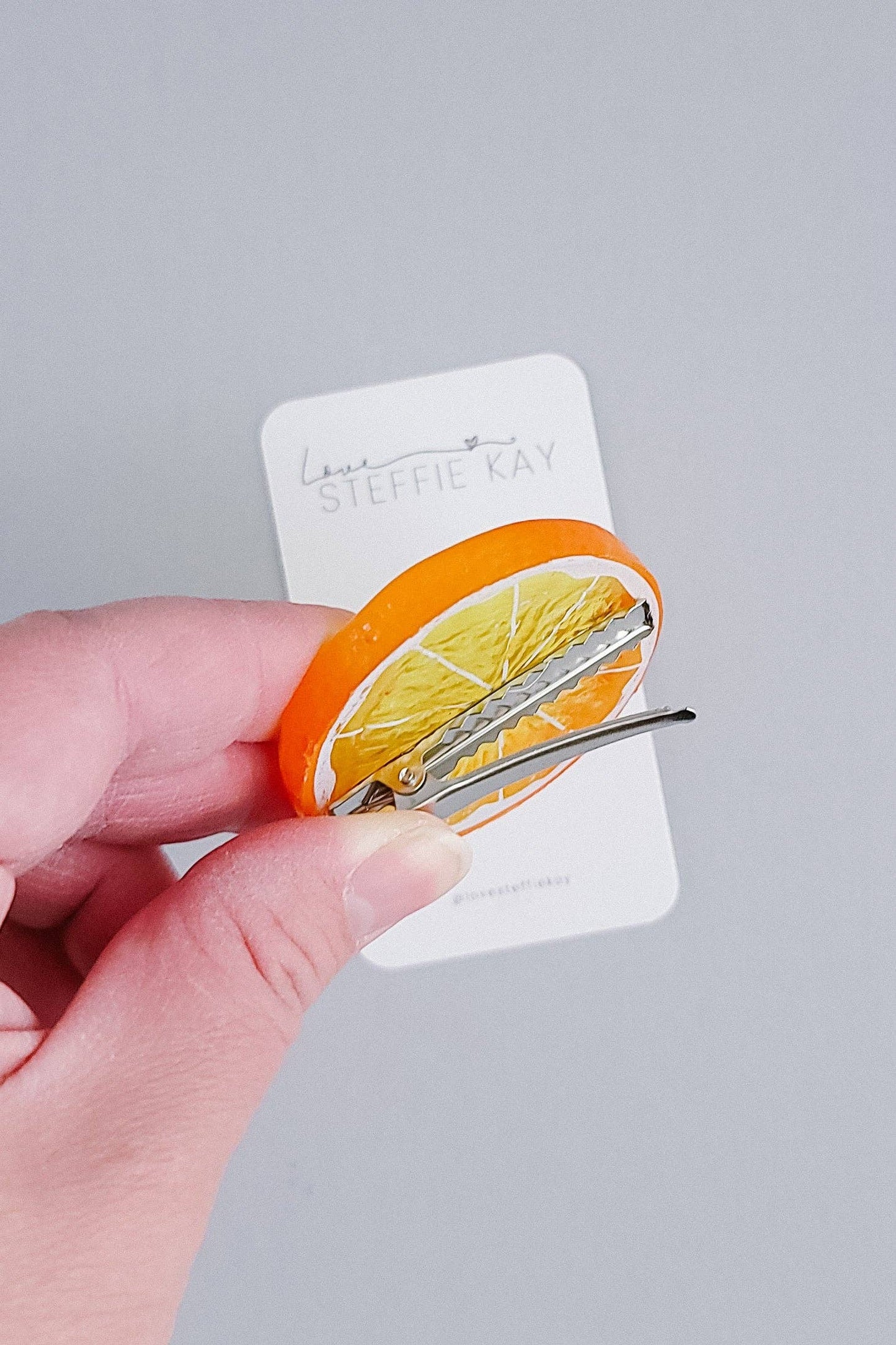 Lime Fruit Slice Hair Clip