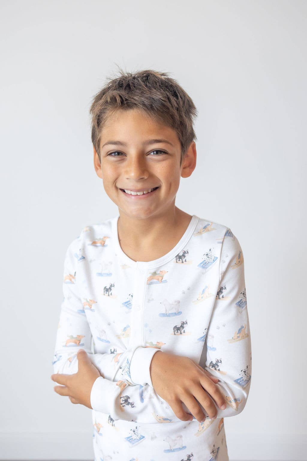 Ski Pups Boy Pima Kids Long PJ Set