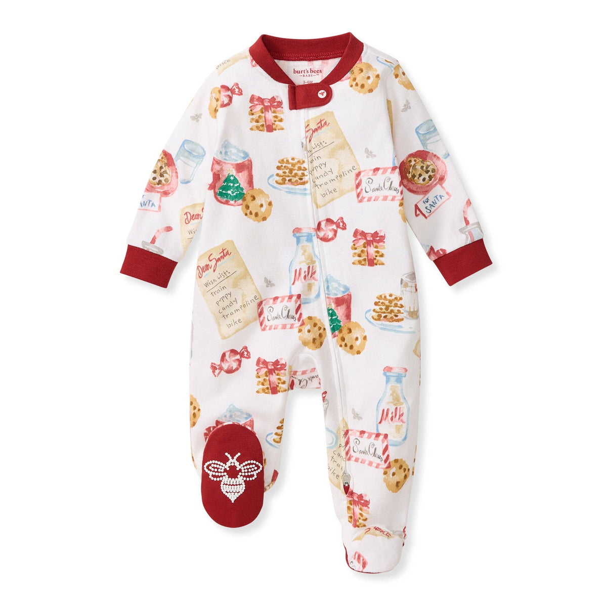 Cookies For Santa Organic Cotton Footie