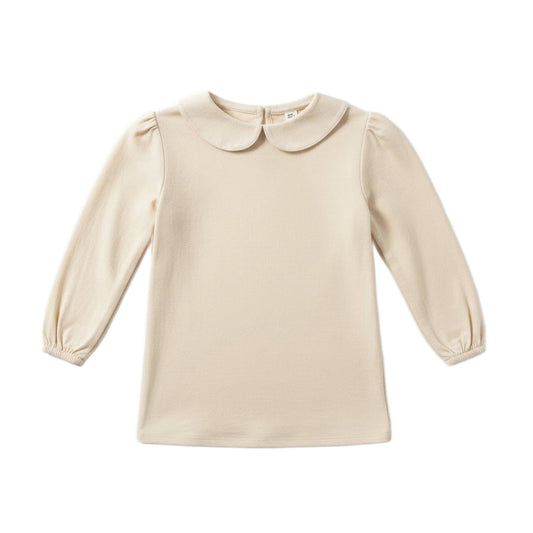 Sora L/S Peter Pan Top - Ivory