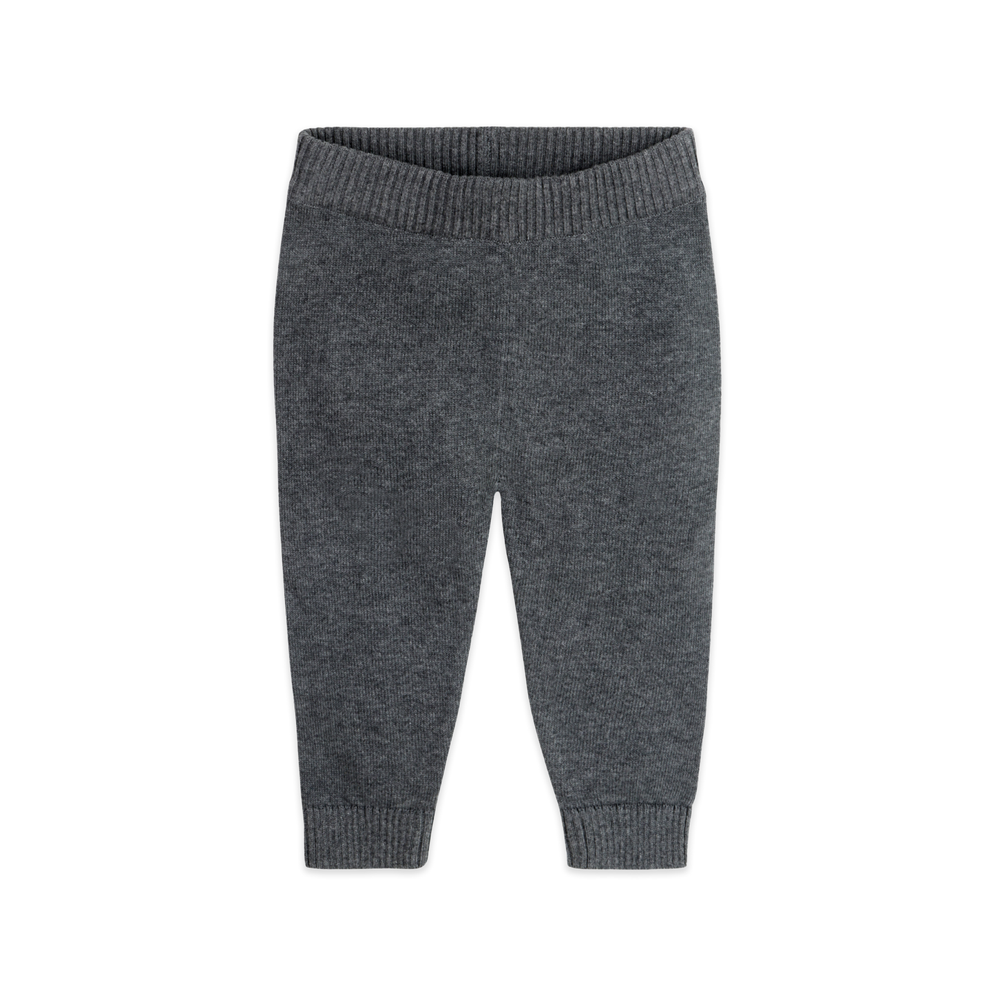 Charcoal Organic Cotton  Knit Baby Leggings