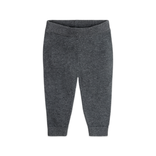 Charcoal Organic Cotton  Knit Baby Leggings