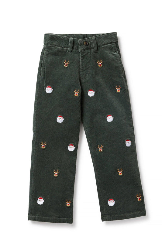 Christmas Night Boys Corduroy Olive Pant