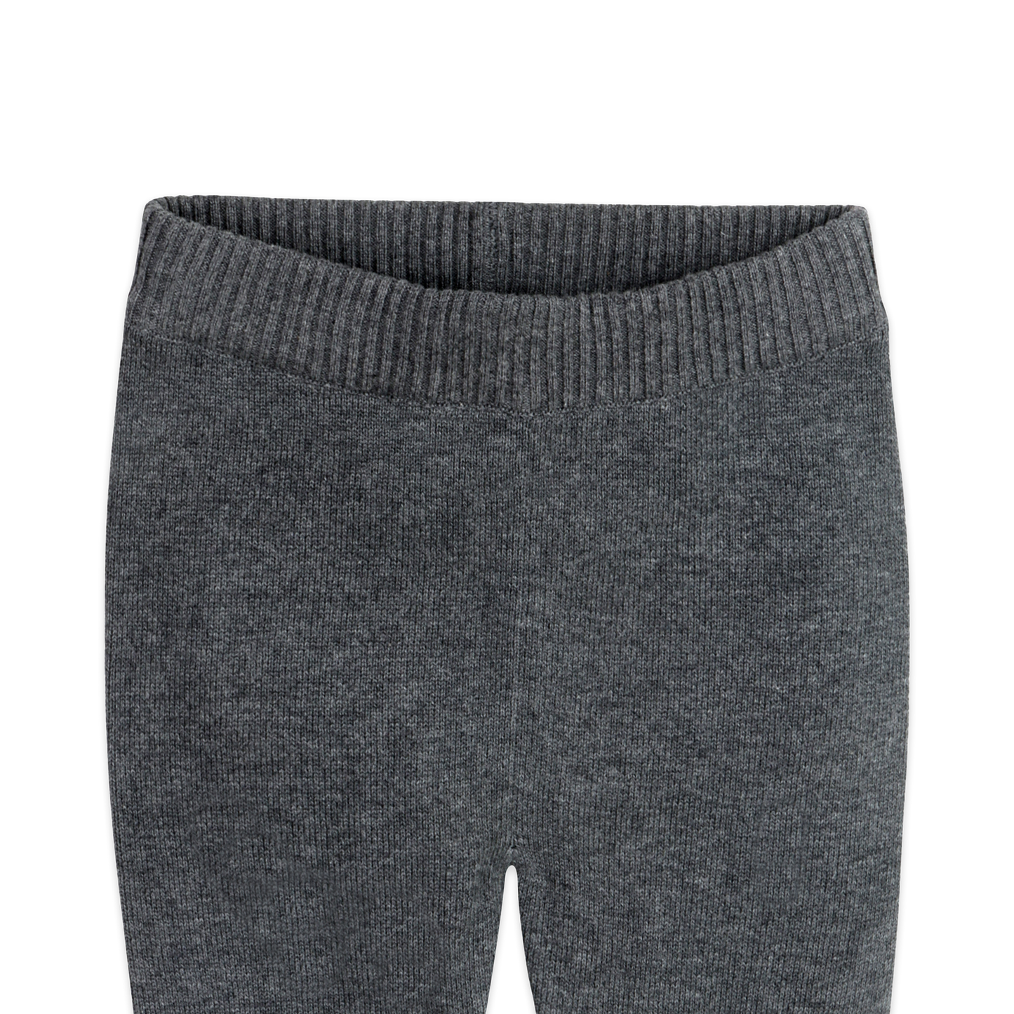 Charcoal Organic Cotton  Knit Baby Leggings