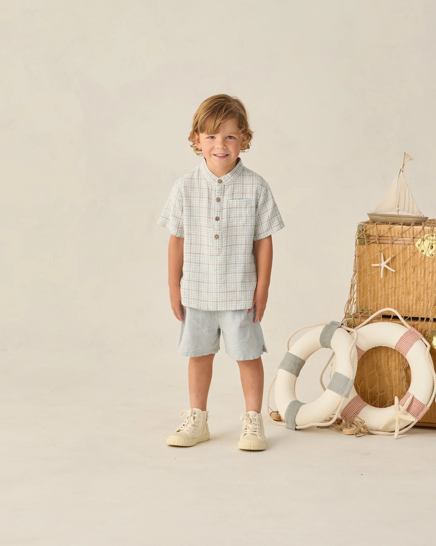 Perry Heathered Light Blue Shorts