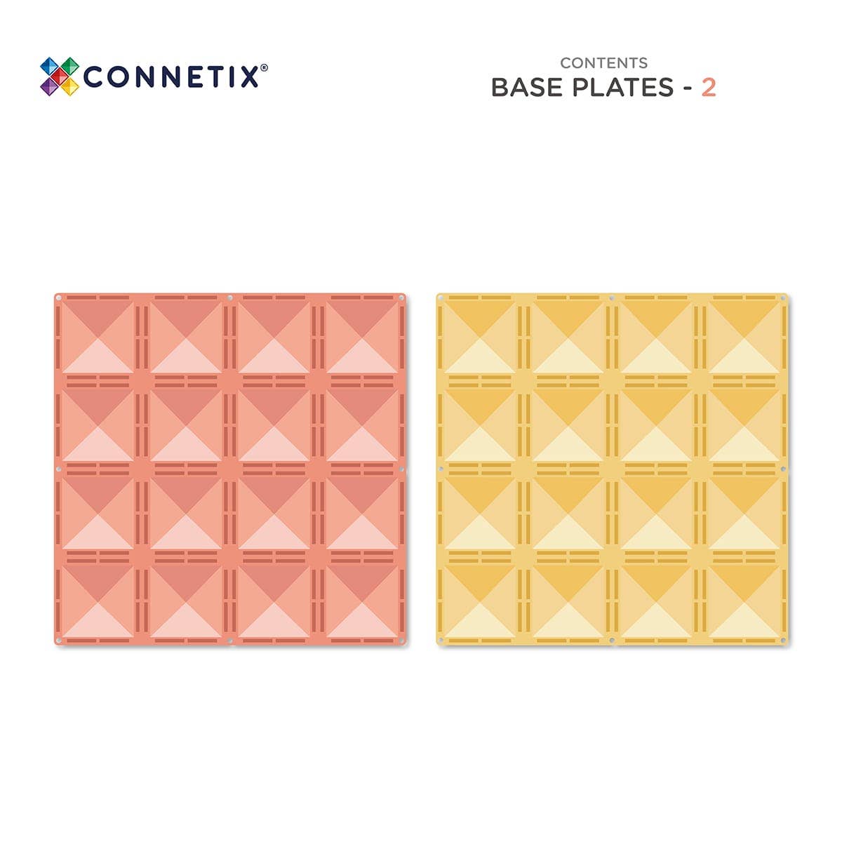 CONNETIX Pastel Lemon & Peach Base Plate 2 Pieces
