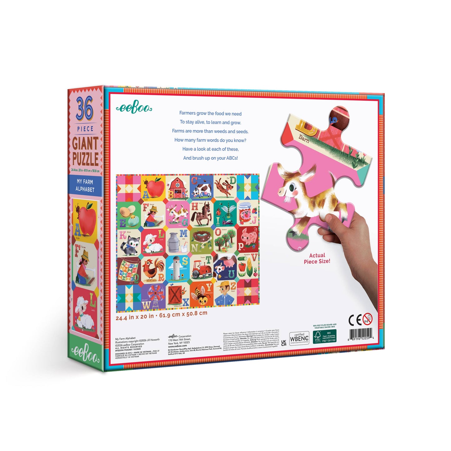 My Farm Alphabet 36 Pc Giant Puzzle