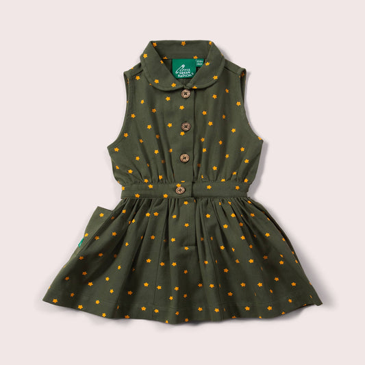 Yellow Stars Pinafore Dress