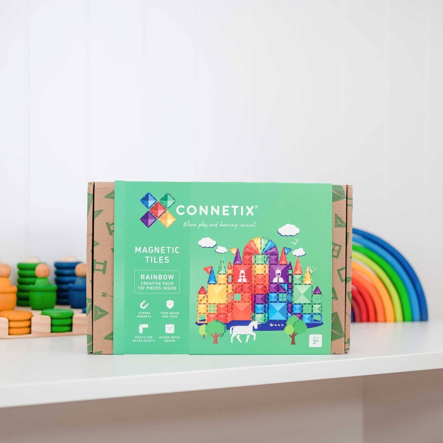 CONNETIX Rainbow Creative Pack, 102 Pieces