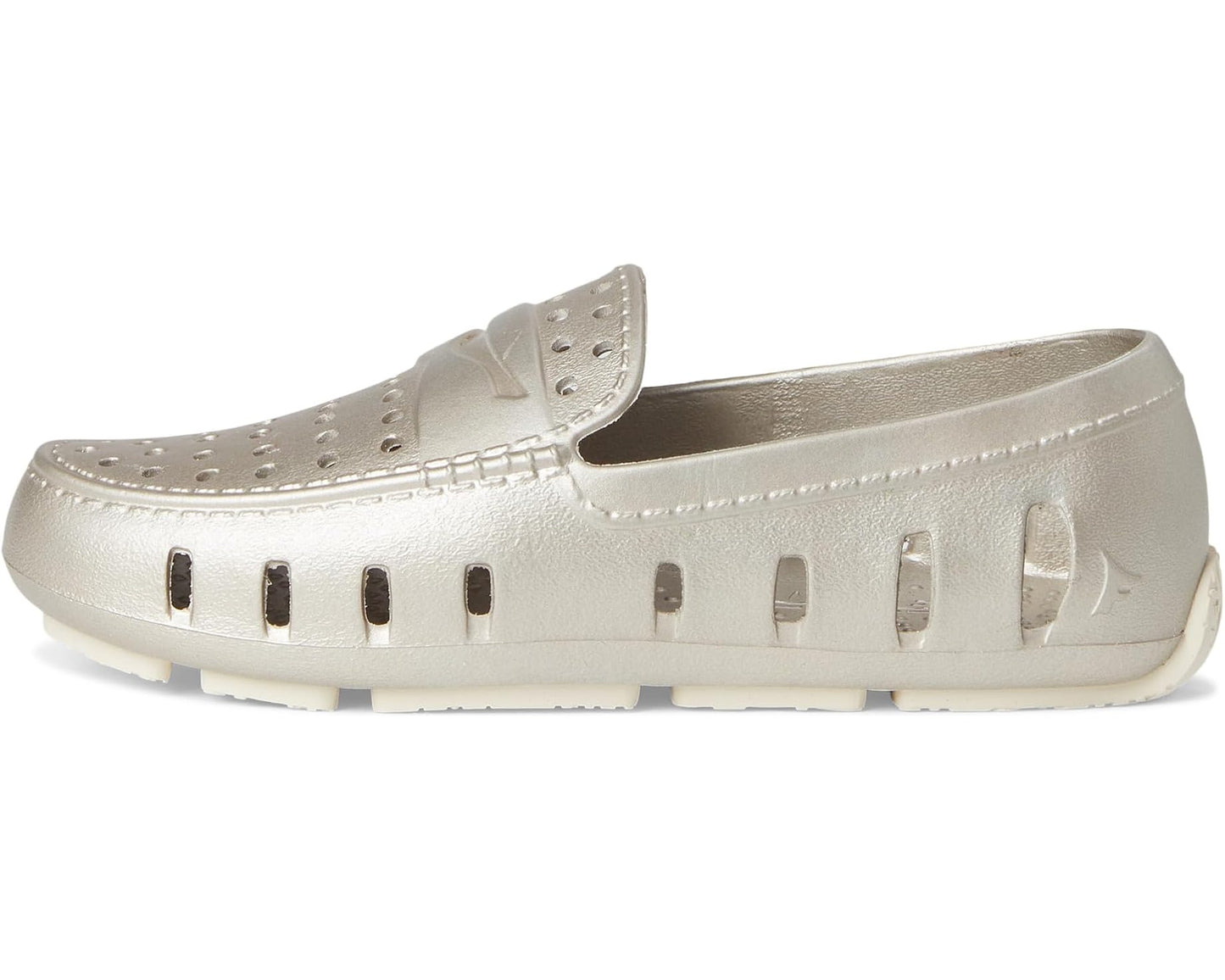 Metallic White Gold Prodigy Loafer