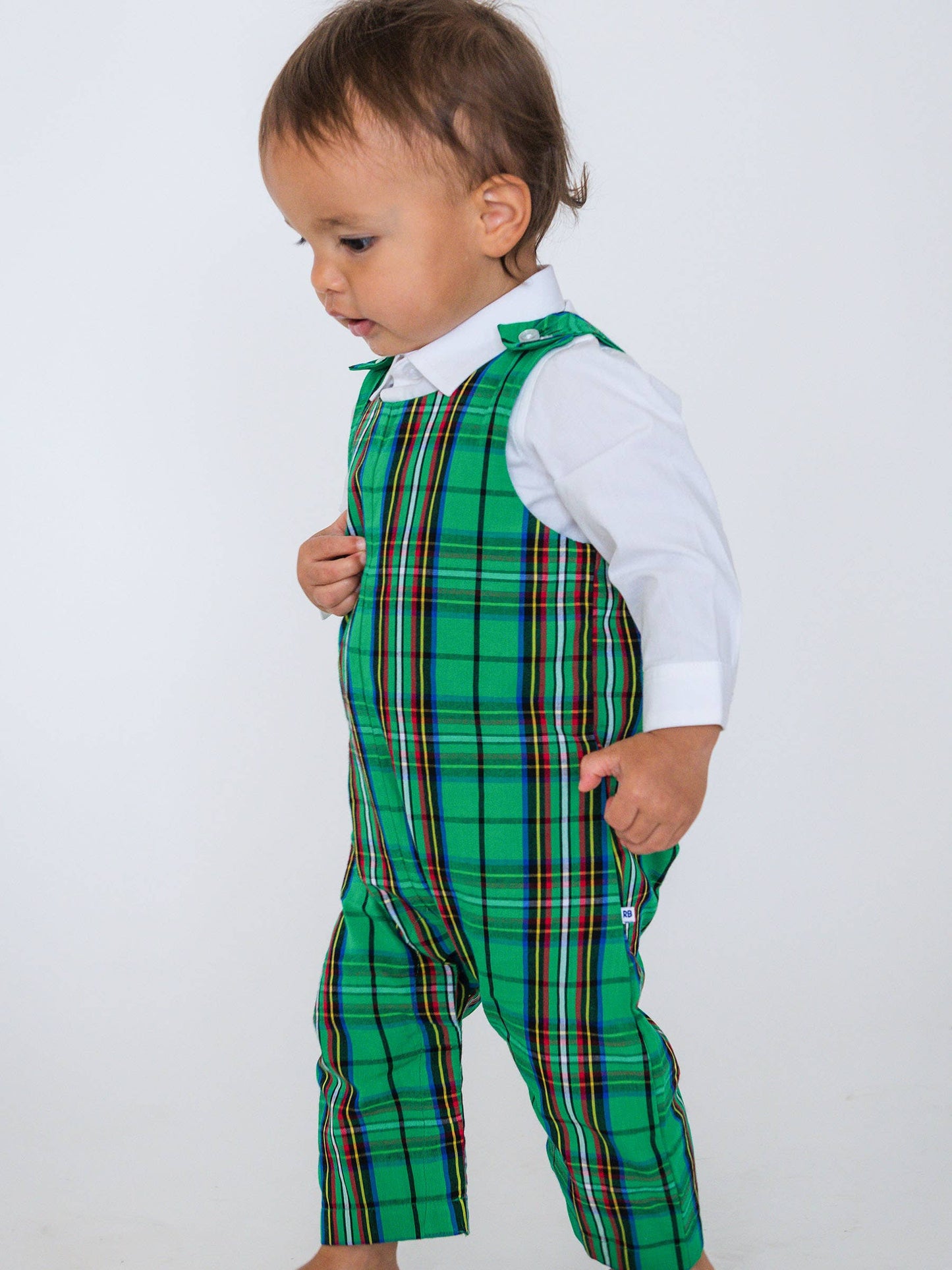 Nicholas Plaid Longall Romper Set