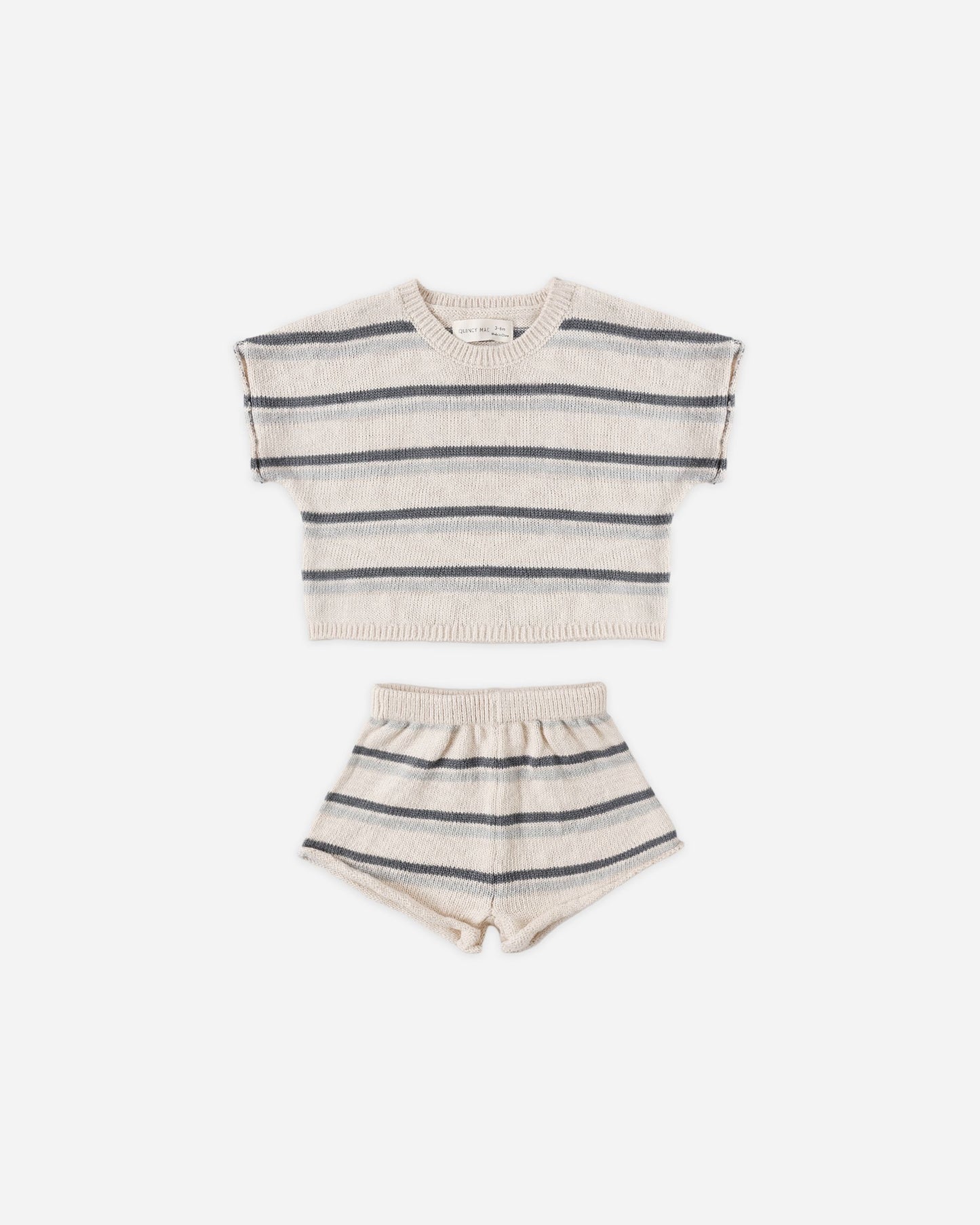 Relaxed Ocean Stripe Summer Knit Set