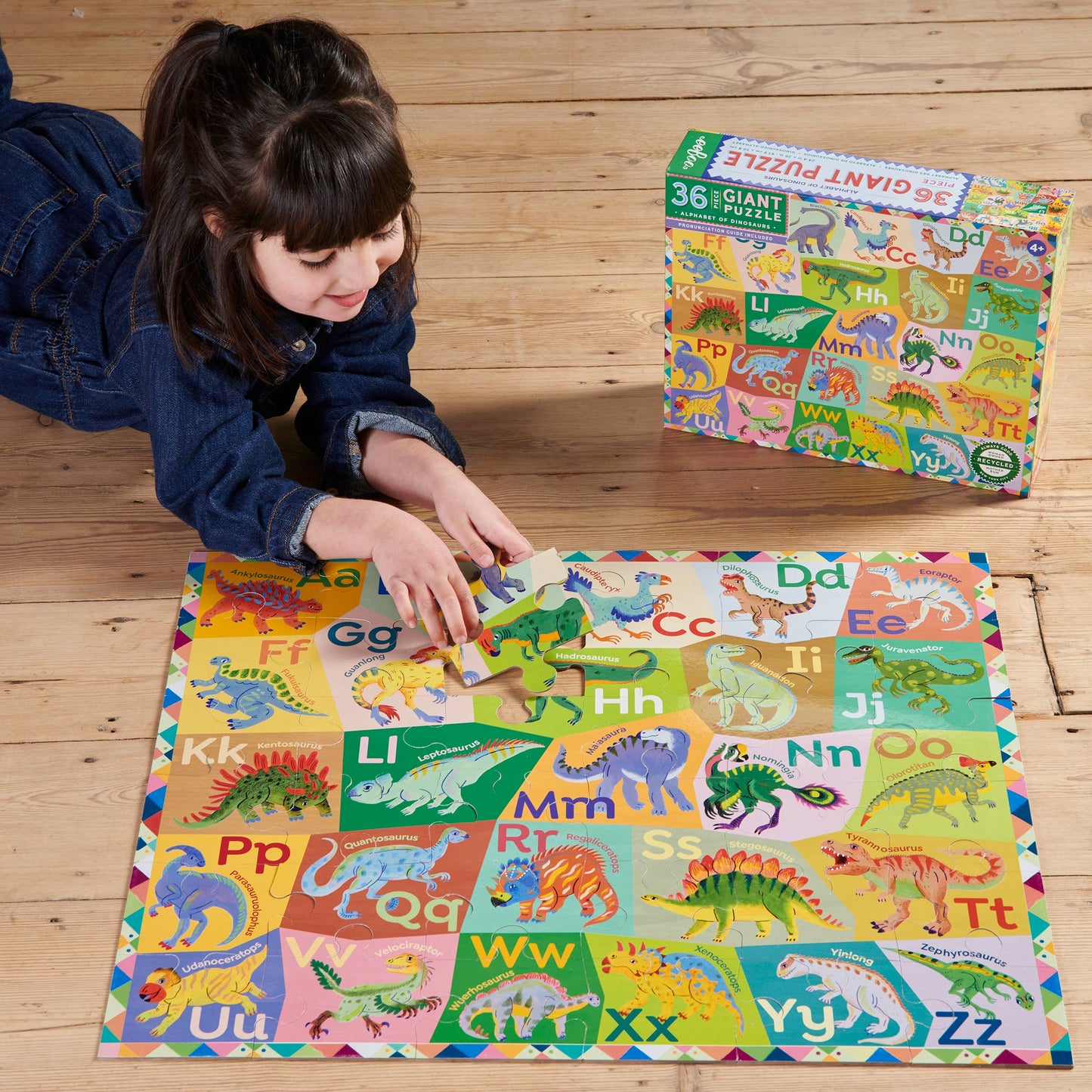 Alphabet of Dinosaurs 36 Pc Giant Puzzle