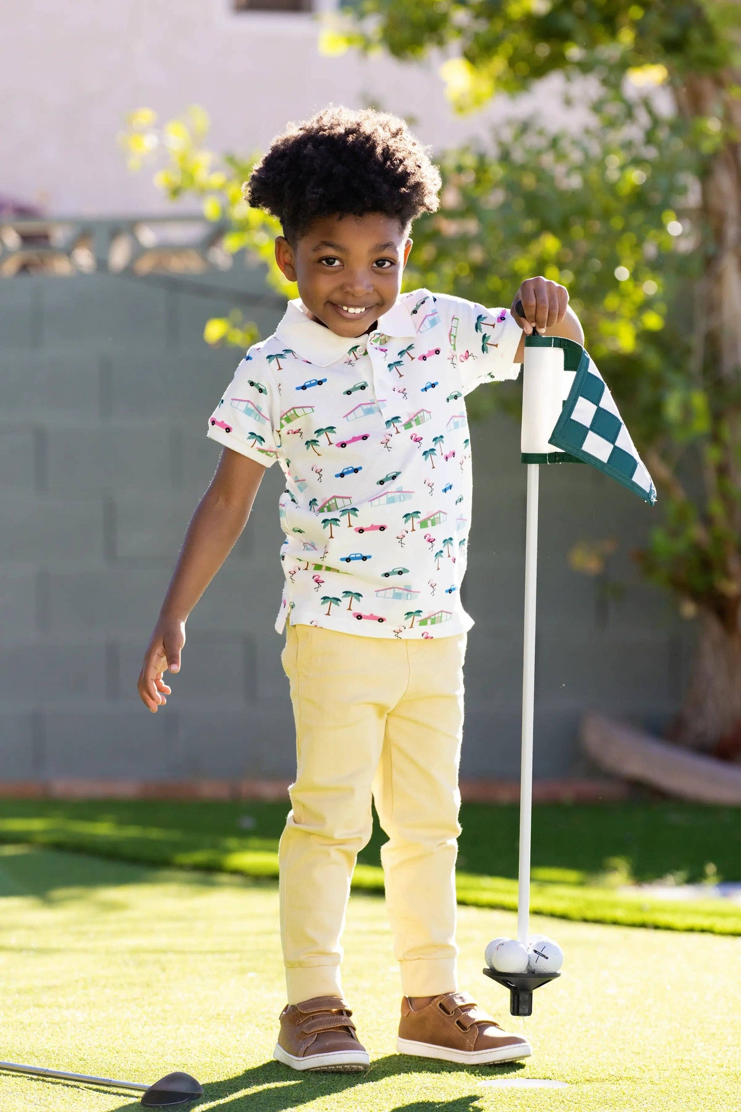Retro Palm Springs Organic Polo