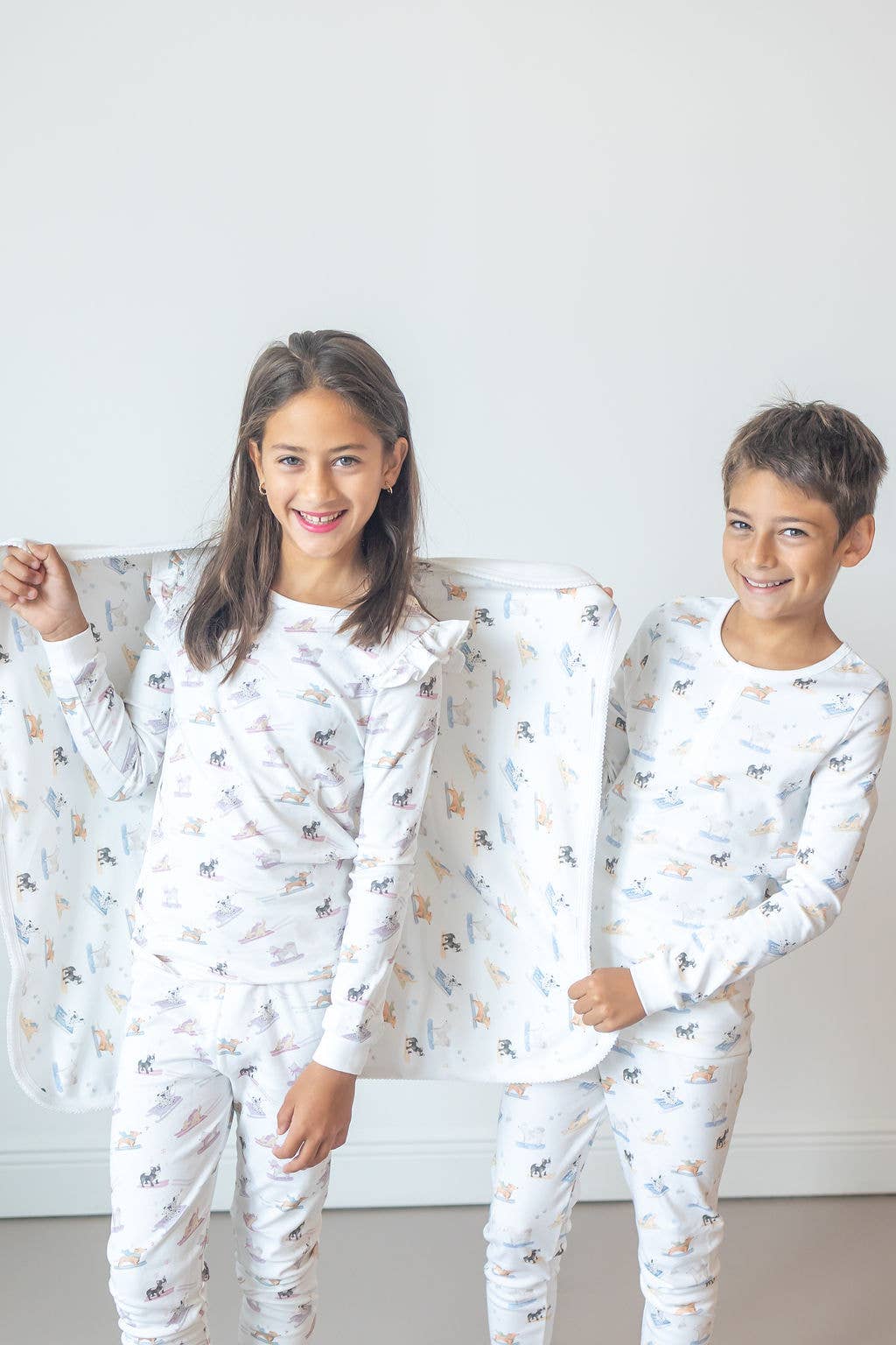 Ski Pups Boy Pima Kids Long PJ Set