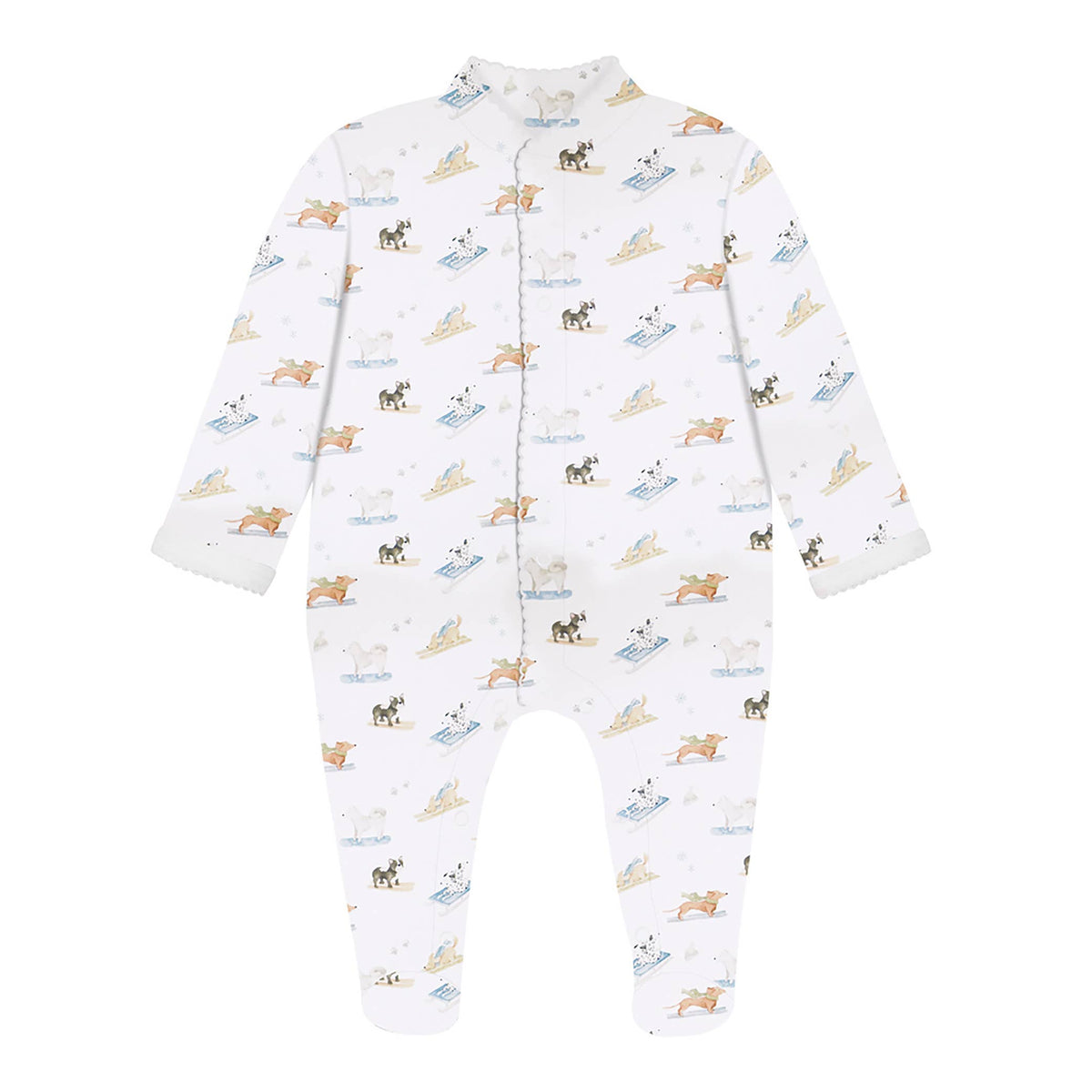 Ski Pups Boy Pima Baby Onesies Sleep & Play