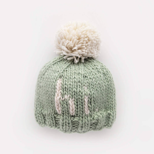 Hi. Sage Hand Knit Beanie