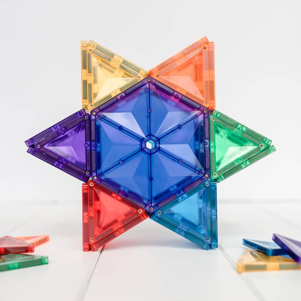 CONNETIX Rainbow Geometry Pack, 30 Pieces