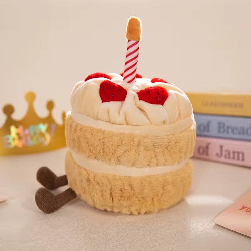 Strawberry Cream Birthday Cake Plush