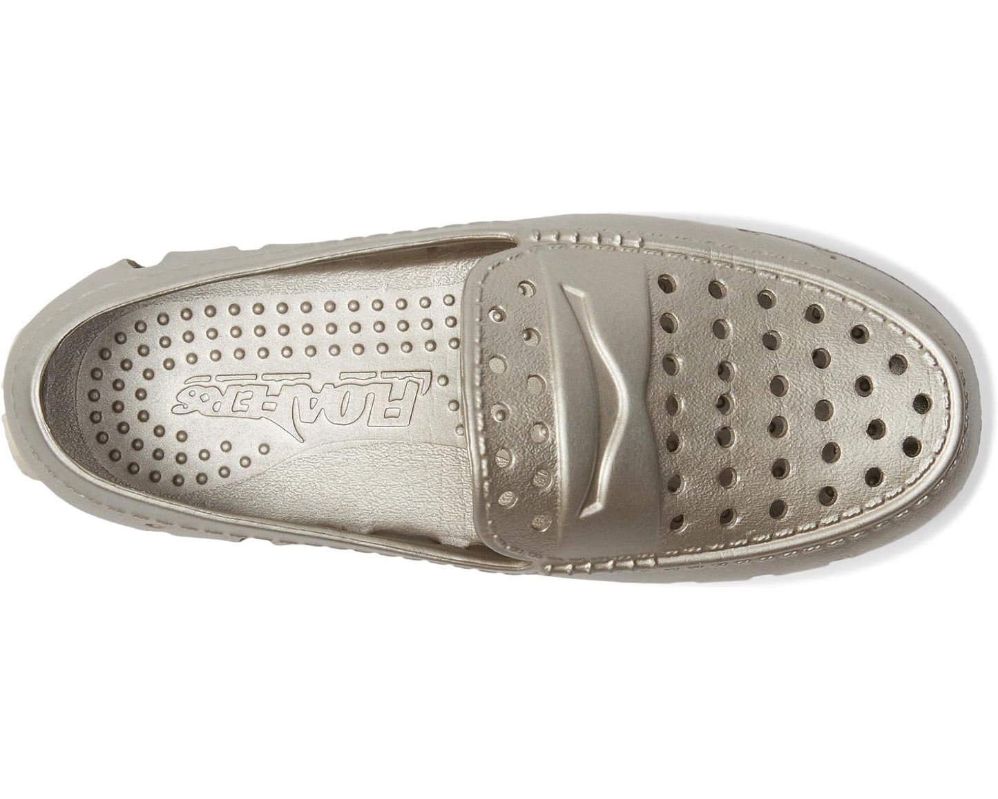 Metallic White Gold Prodigy Loafer