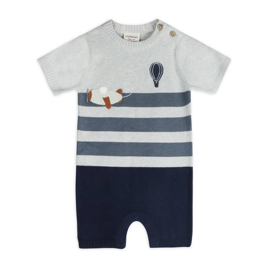 Airplane Knit Baby Romper