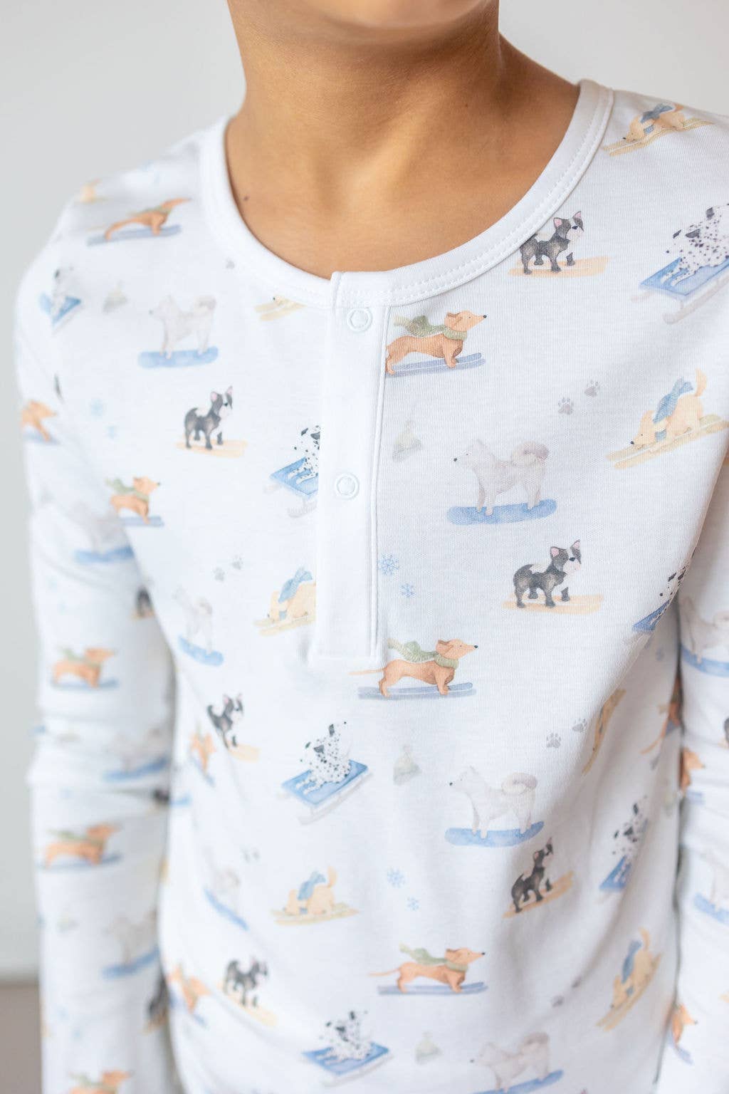 Ski Pups Boy Pima Kids Long PJ Set