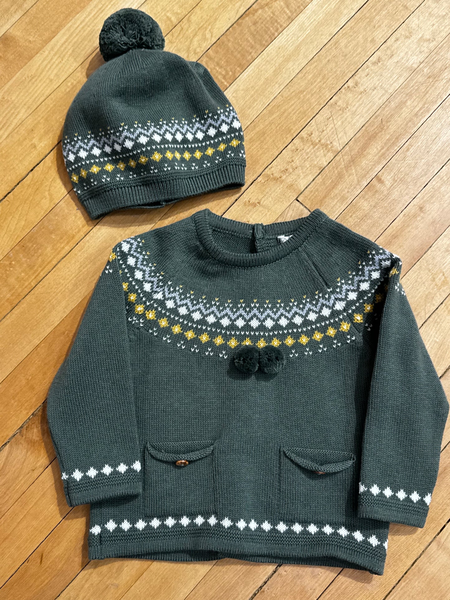 Military Green Knit Hat DK 194