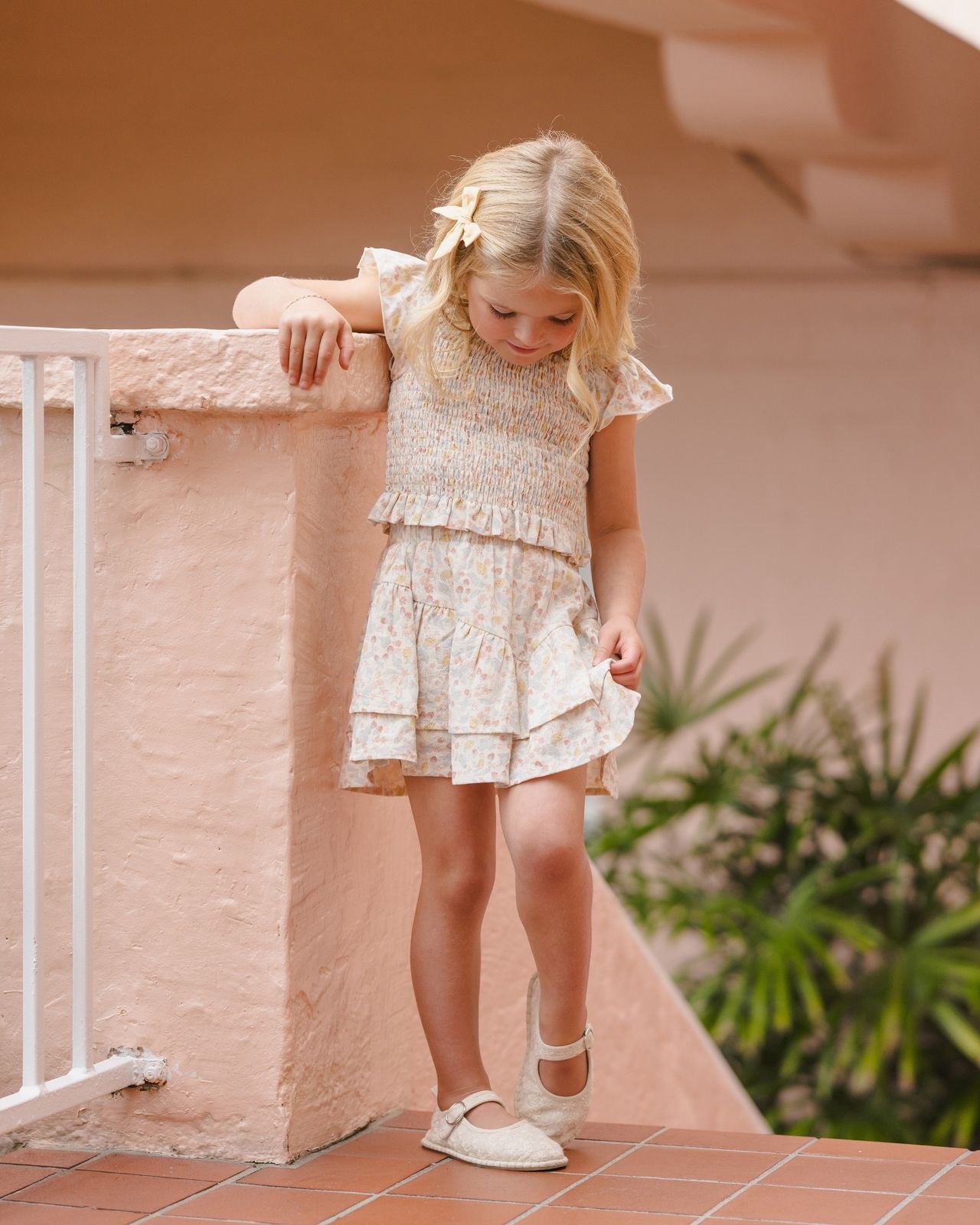 Summer Garden Tiered Mini Skirt