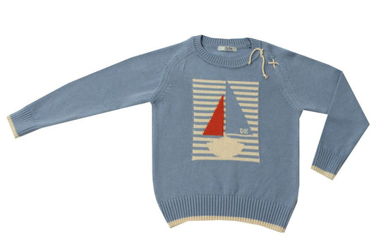 Blue Sailboat Sweater