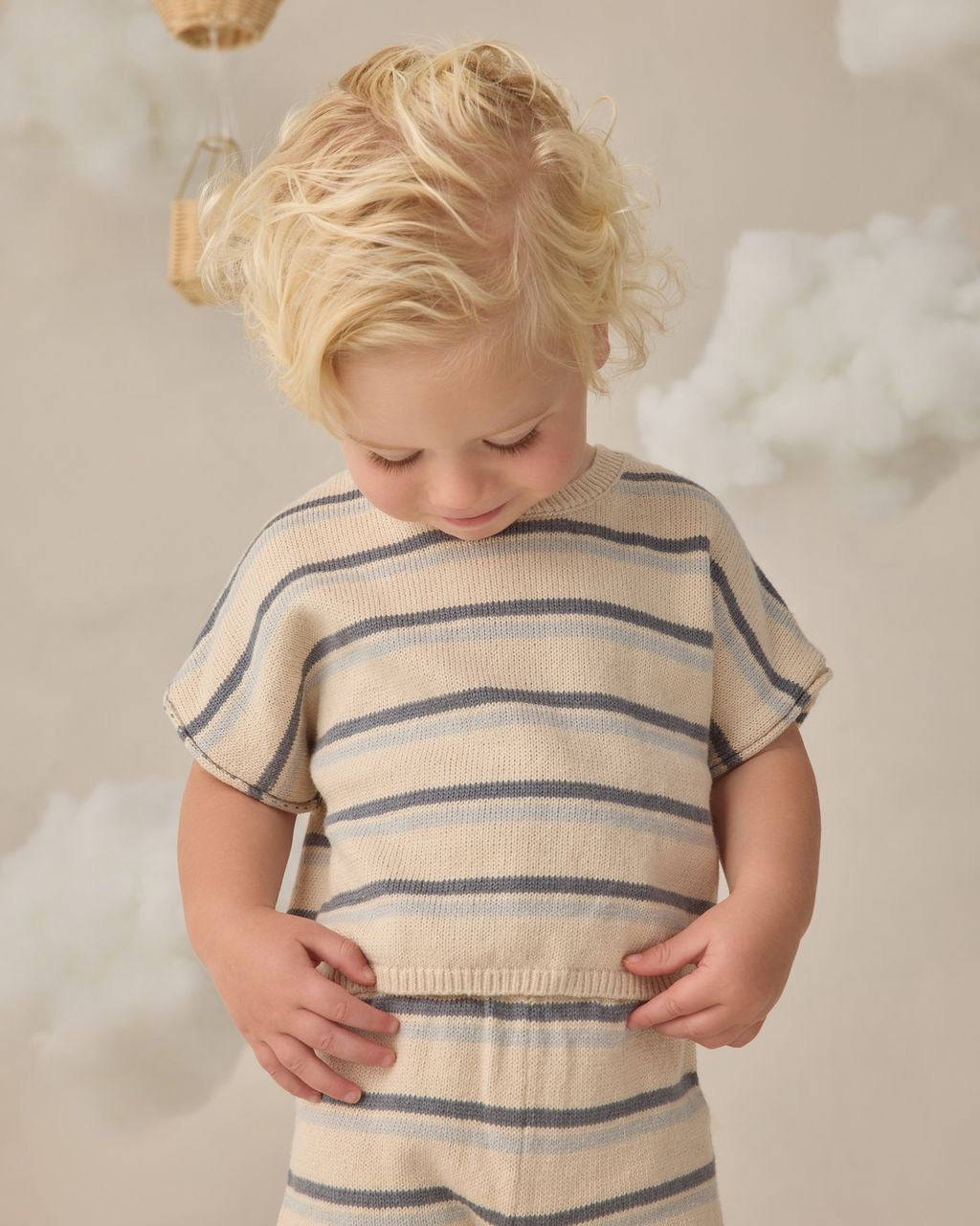 Relaxed Ocean Stripe Summer Knit Set