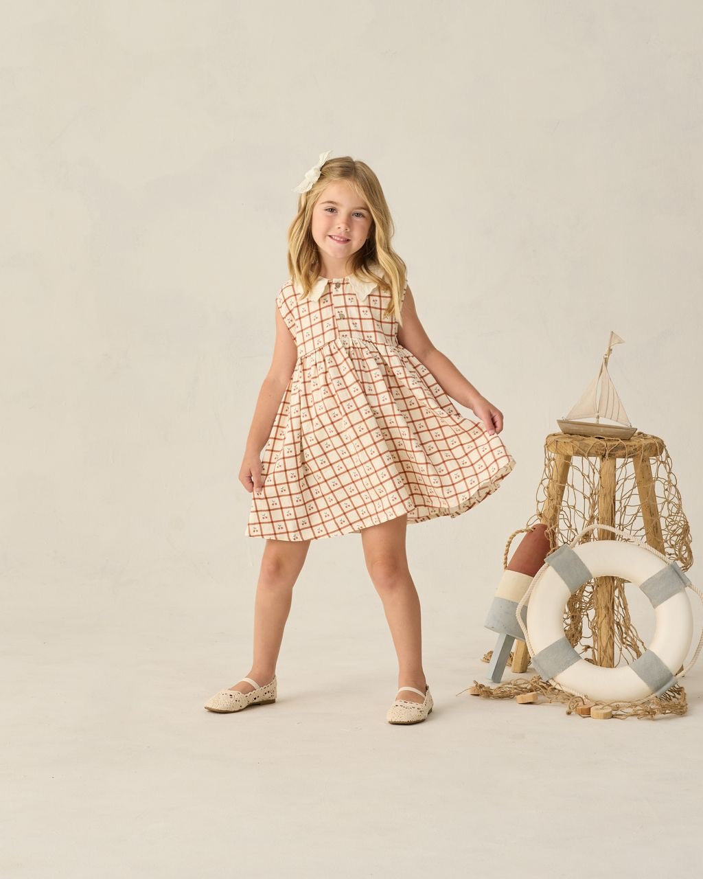 Cherry Check Babydoll Dress