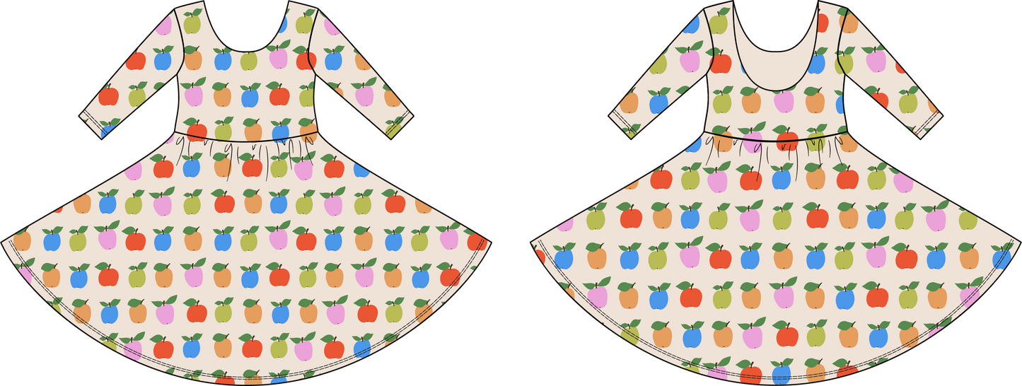 Twirl Dress in Apples