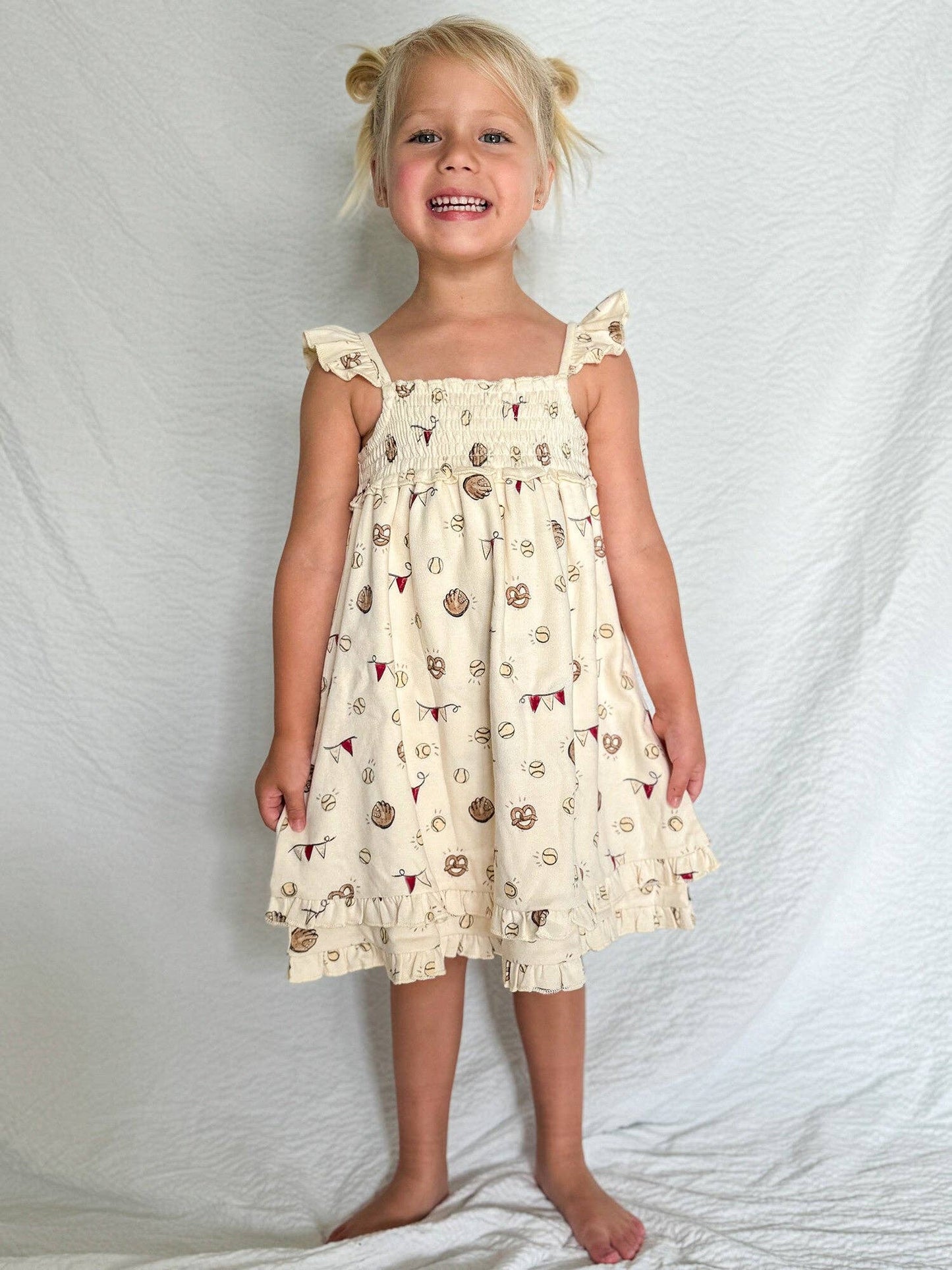 Game Day Baby Smocked Dress