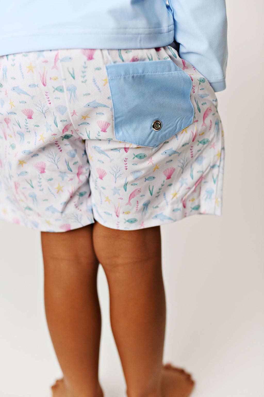 Sky Pocket Seahorse Swim Short