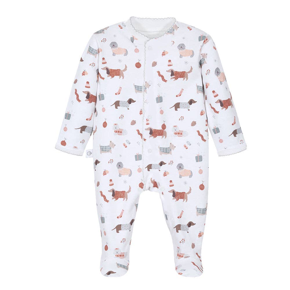Holiday Pima Cotton Baby Footie