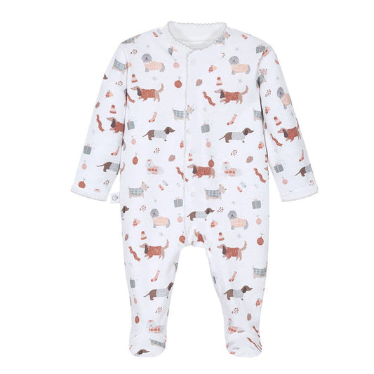 Holiday Pima Cotton Baby Footie