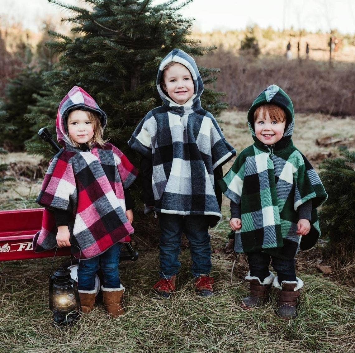 Buffalo Plaid Car Seat Poncho