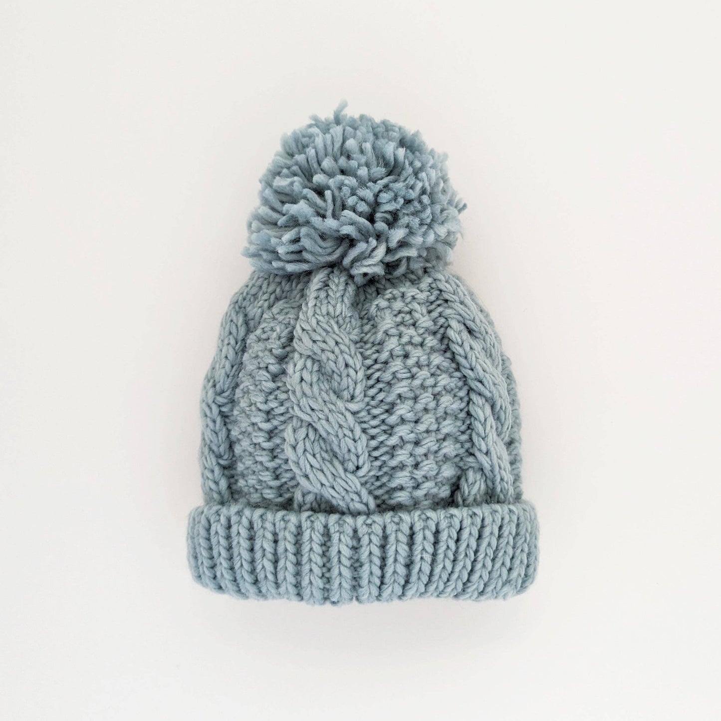 Blue Cable Beanie Knit Beanie