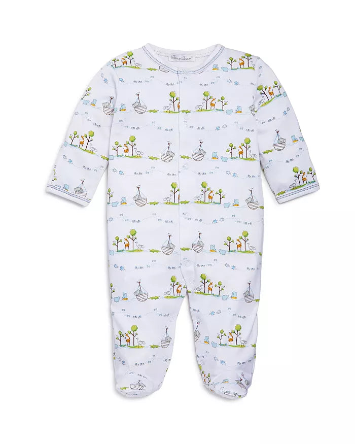 Light Blue Noah's Print Footie