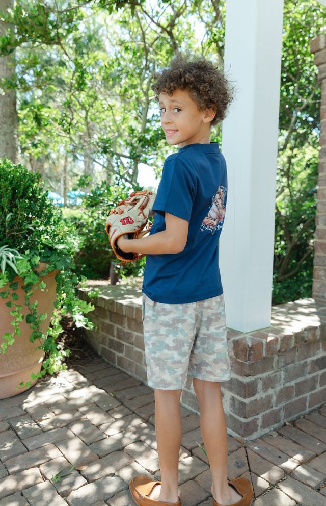 Baseball on Navy Tee