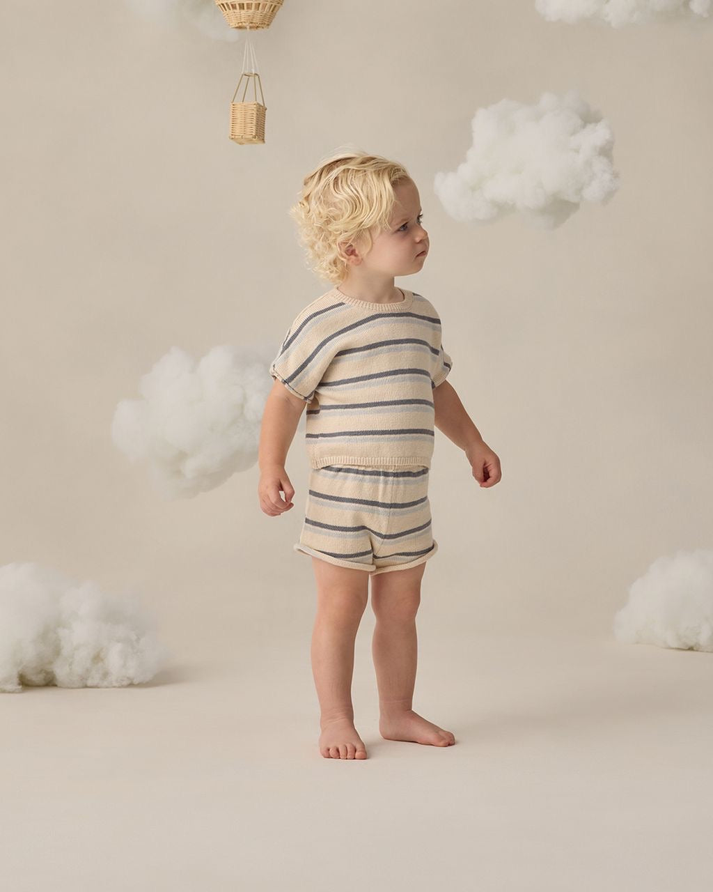 Relaxed Ocean Stripe Summer Knit Set