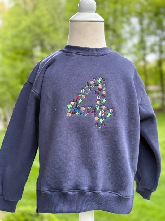 Nautical Themed "4" Sweatshirt