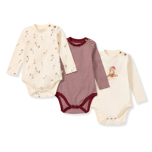 My First Christmas Bodysuits - 3 Pack